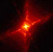 Туманность Красный Прямоугольник. Ядро туманности содержит умирающую звезду. Фото NASA/JPL/Raghvendra Sahai с сайта www.newscientist.com